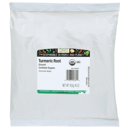 FRONTIER HERB: Ground Turmeric Root Organic, 16 oz