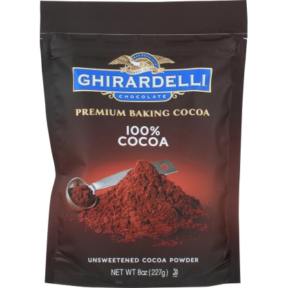 GHIRARDELLI: 100% Unsweetened Premium Baking Cocoa, 8 oz