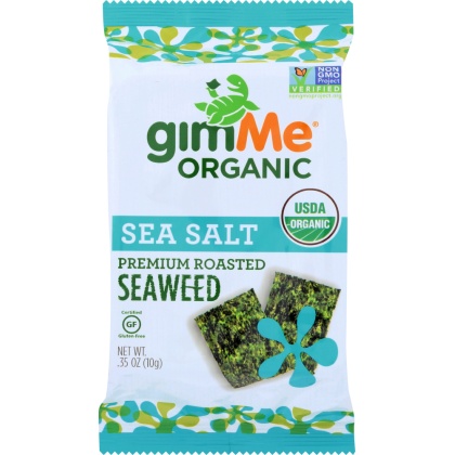 GIMME: Organic Roasted Seaweed Snacks Sea Salt, 0.35 oz