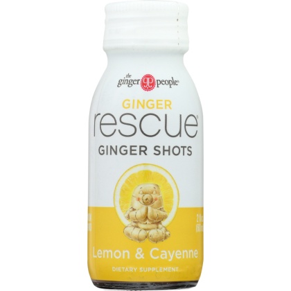 GINGER PEOPLE: Rescue Ginger Shots Lemon & Cayenne, 2 oz