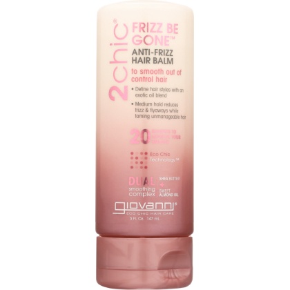 GIOVANNI COSMETICS: 2Chic Frizz Be Gone Hair Balm Shea Butter & Sweet Almond Oil, 5 oz