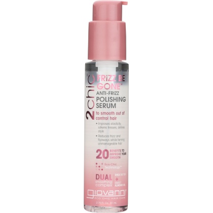 GIOVANNI COSMETICS: 2Chic Frizz Be Gone Polishing Serum Shea Butter & Sweet Almond Oil, 2.75 oz