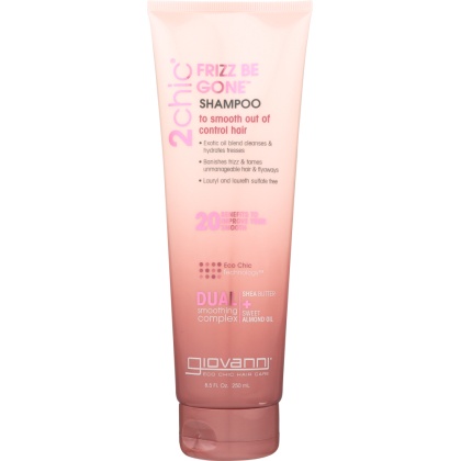 GIOVANNI COSMETICS: 2Chic Frizz Be Gone Shampoo Shea Butter & Sweet Almond Oil, 8.5 oz