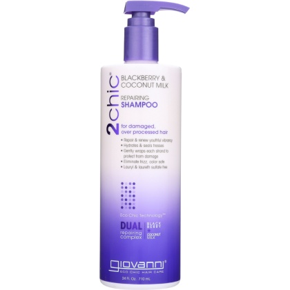 GIOVANNI COSMETICS: 2Chic Repairing Shampoo Blackberry & Coconut Milk, 24 oz