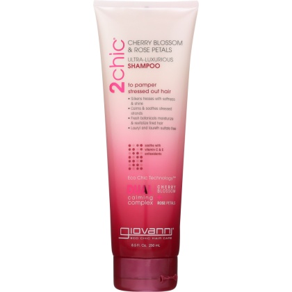 GIOVANNI COSMETICS: 2Chic Ultra-Luxurious Shampoo Cherry Blossoms & Rose Petals, 8.5 oz