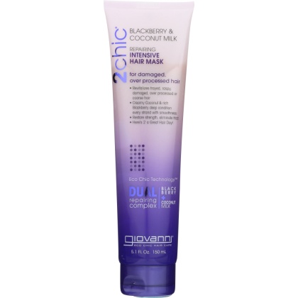 GIOVANNI: Cosmetics 2Chic Repairing Intensive Hair Mask Blackberry & Coconut Milk, 5.1 Oz