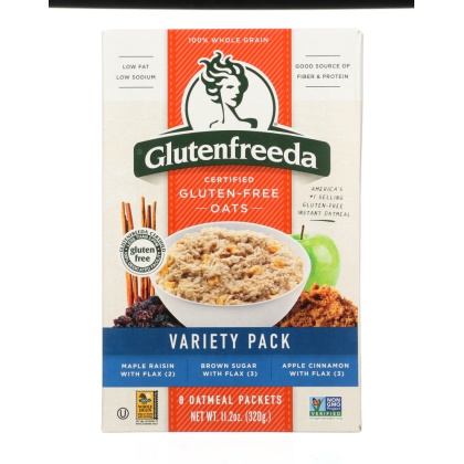 GLUTENFREEDA: Gluten Free Instant Oatmeal Variety Pack, 11.2 oz