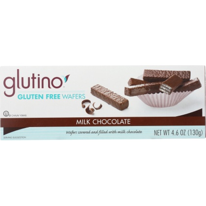 GLUTINO: Gluten Free Wafers Chocolate Covered, 4.6 oz