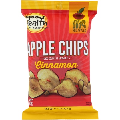 GOOD HEALTH: Crispy Cinnamon Apple Chips, 2.5 oz