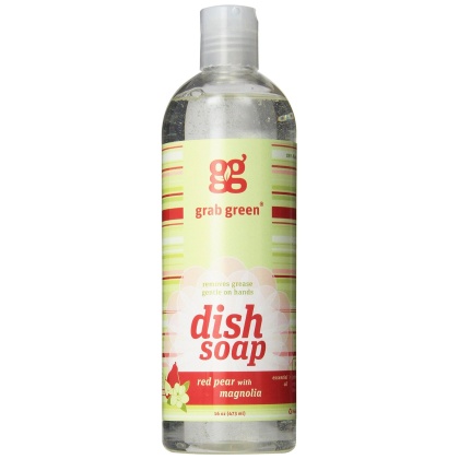 GRABGREEN: Red Pear with Magnolia Dish Soap, 16 oz