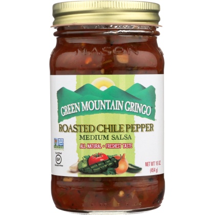 GREEN MOUNTAIN GRINGO: Roasted Chile Pepper Medium Salsa, 16 oz