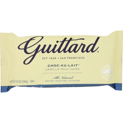 GUITTARD: Choc-Au-Lait Vanilla Milk Chips, 12 oz