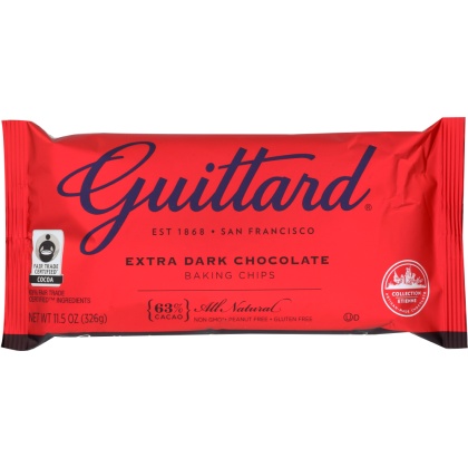 GUITTARD: Extra Dark Chocolate Baking Chips, 11.5 oz