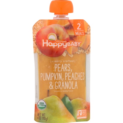 HAPPY BABY: Granola Pear Pumpkin Peach, 4 oz