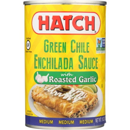 HATCH: Green Chile Enchilada Sauce with Roasted Garlic, 14 oz