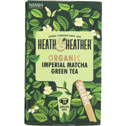 HEATH AND HEATHER: Organic Imperial Matcha Green Tea, 20 ea