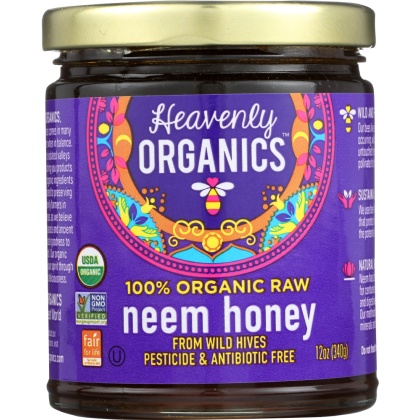 HEAVENLY ORGANICS: Organic Wild Forest Raw Neem Honey, 12 oz