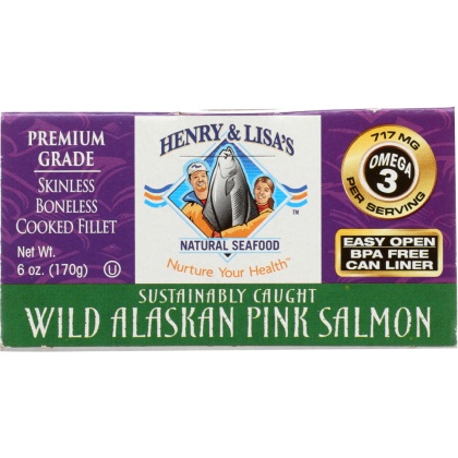 HENRY & LISA\'S: Wild Alaskan Pink Salmon, 6 oz