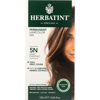 HERBATINT: Permanent Herbal Haircolor Gel 5N Light Chestnut, 4.56 Oz