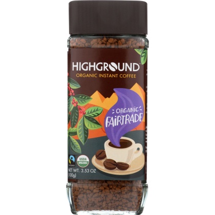 HIGHGROUND: Coffee Instant Regular Organic, 3.53 oz