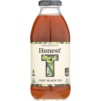 HONEST TEA: Organic Unsweetened Just Black Tea, 16 oz