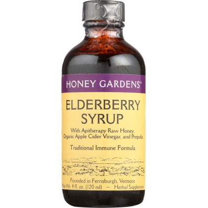 HONEY GARDEN: HONEY GARDEN: Elderberry Honey Syrup, 4 fo