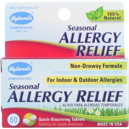 HYLAND\'S: 100% Natural Homeopathic Seasonal Allergy Relief, 60 tablets