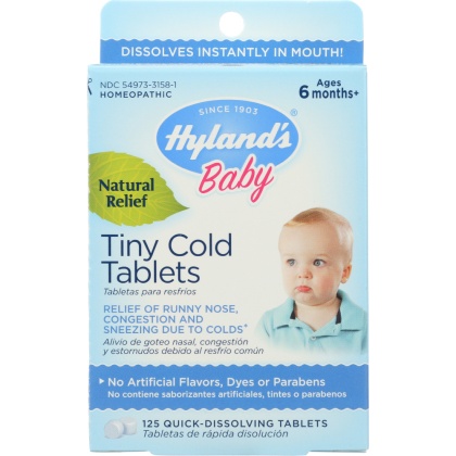 HYLAND\'S: Baby Tiny Cold Tablets, 125 Quick-Dissolving tablets