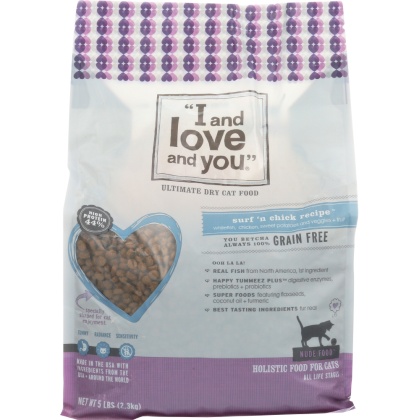 I&LOVE&YOU: Cat Food Nude Surf N Chicken, 5 lb