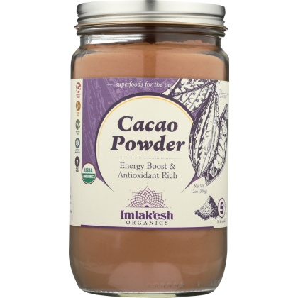 IMLAKESH ORGANICS: Cacao Powder Organic, 12 oz