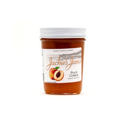 JACKIES JAMS: Peach Cobbler Jam, 8 oz