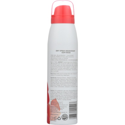 JASON: Deodorant Spray Soft Rose, 3. 8 oz