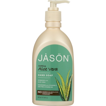 JASON: Hand Soap Soothing Aloe Vera, 16 oz