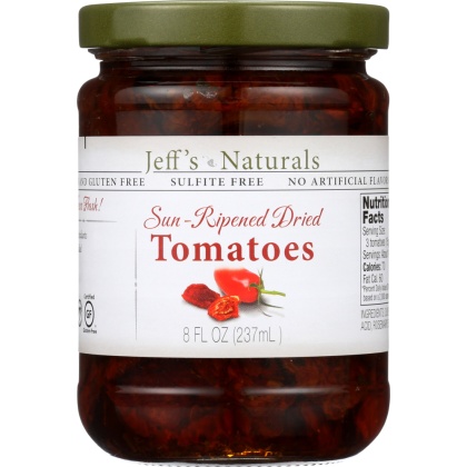 JEFF\'S NATURALS: Sun-Ripened Dried Tomatoes, 8 oz