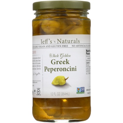 JEFF\'S NATURALS: Whole Golden Greek Peperoncini, 12 oz