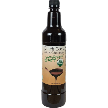 JOE\'S SYRUP: Organic Dutch Cocoa Dark Chocolate Sauce, 25.40 oz