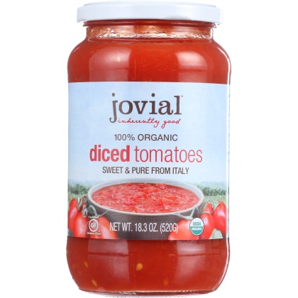 JOVIAL: Organic Diced Tomatoes, 18.3 oz