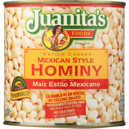 JUANITA\'S FOODS: Mexican Style Hominy, 25 oz