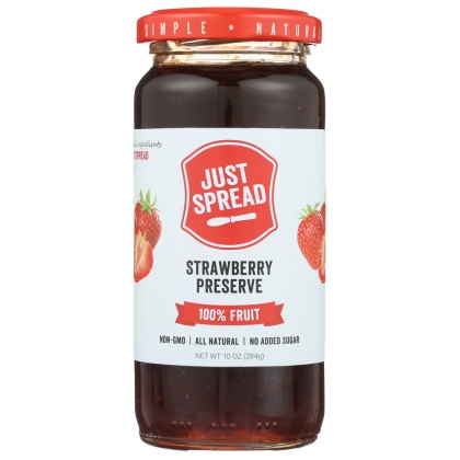 JUST SPREAD: Strawberry Preserve Spread, 10 oz