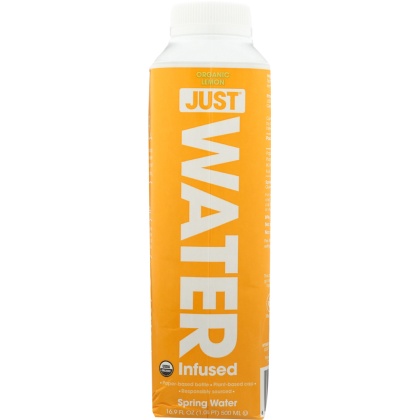 JUST WATER: Lemon Infused Water, 16.9 oz