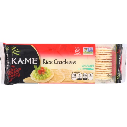 KA ME: Wasabi Rice Crackers Gluten Free, 3.5 oz