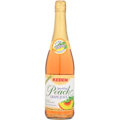 KEDEM: Juice Sparkling Peach, 25.4 oz