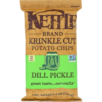 KETTLE FOODS: Dill Pickle Krinkle Cut Potato Chips, 5 oz