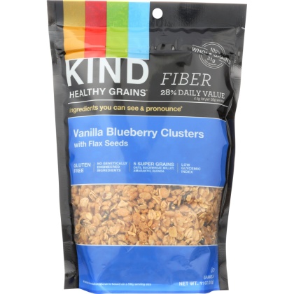 KIND: Healthy Grains Clusters Vanilla Blueberry with Flax Seeds, 11 oz