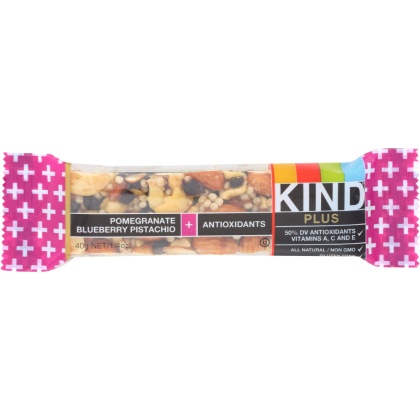 KIND: Plus Pomegranate Blueberry Pistachio + Antioxidants Bar, 1.4 oz