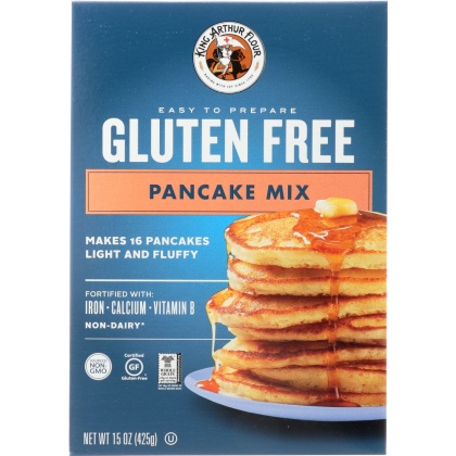 KING ARTHUR FLOUR: Gluten Free Pancake Mix, 15 oz