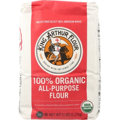 KING ARTHUR FLOUR: Organic Unbleached All Purpose Flour, 5 lbs