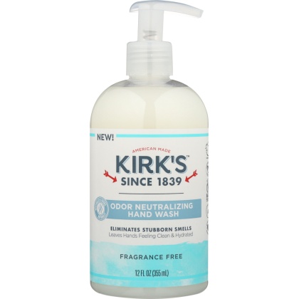 KIRKS: Odor Neutralizing Hydrating Hand Soap Fragrance Free, 12 oz