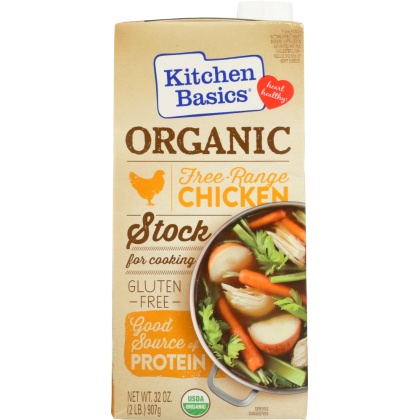 KITCHEN BASICS: Broth Free Range Chicken Organic, 32 oz