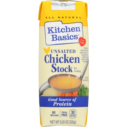 KITCHEN BASICS: Stock Chicken Unsalted Gluten Free, 8.25 oz